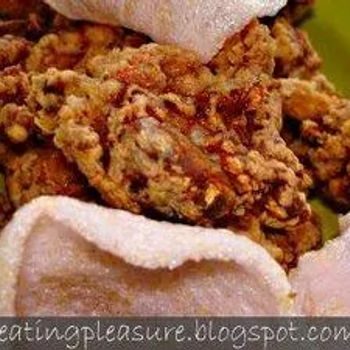 Home style Fried Chicken with Prawn Crackers