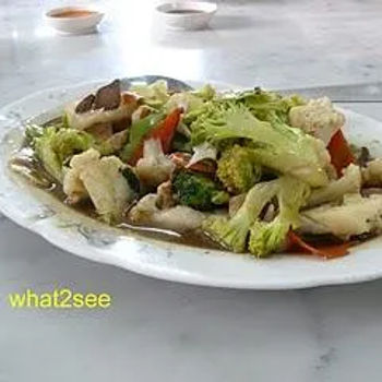 Fried Broccoli with Cauliflower