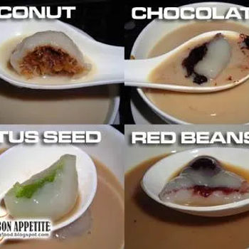 Coconut, Chocolate, Red Beans, Pandan Lotus Paste