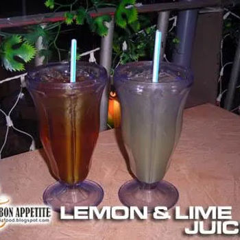 Iced Lemon Tea and Lime Juice