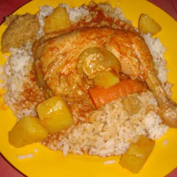 Nasi Dalca With Chicken Drumstick and Chatni