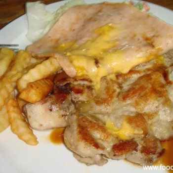 Chicken Chop With Cheese Ham