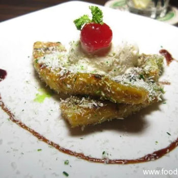 Honey Grilled Banana with Coconut Flakes