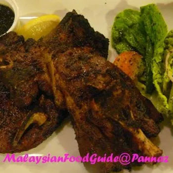 Pannaz BBQ Lamb Chop, minted salad, lemon wedge