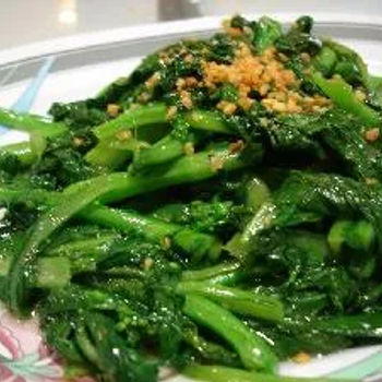 Greens to balance up the meaty fatty meal