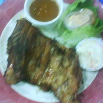 Grilled chicken thigh w honey chili sauce