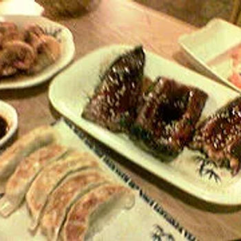 Gyoza (japanese pan dumpling) & unagi