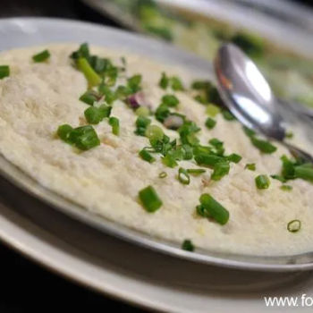 Steam Egg with Salted Eggs and Pork