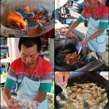 Fried Mantis Prawn Process