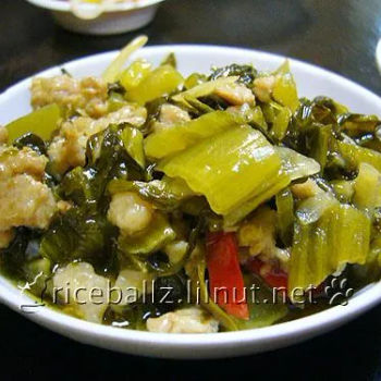 Salted Vegetable With Minced Pork