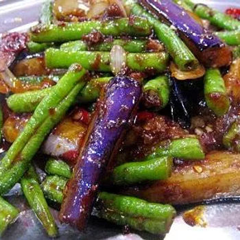Long Beans & Brinjal in Sambal