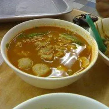 Tom Yam Pork Meat Noodle