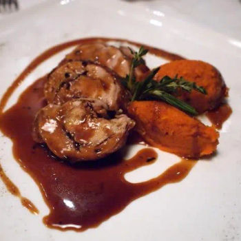 Stuffed Quail With Goose Liver and Roasted Carrot