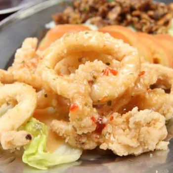 Fried Squid with Butter Sauce