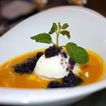 Homemade Durian Icecream with Pumpkin Puree