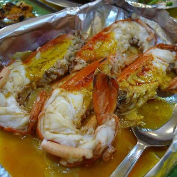 Garlic steamed Giant Freshwater Prawn