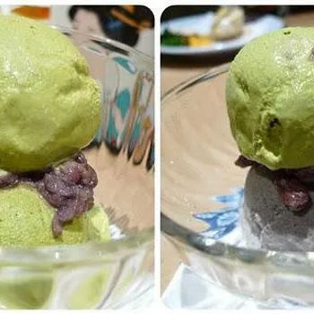 Zenzai, Goma and Matcha Ice-cream