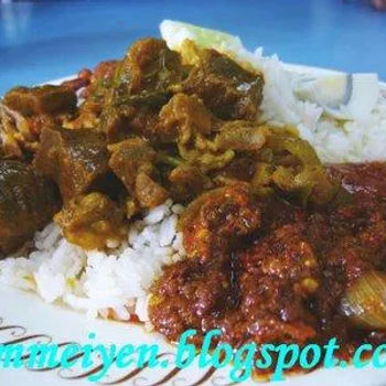 "Nasi Lemak" with Curried Mutton