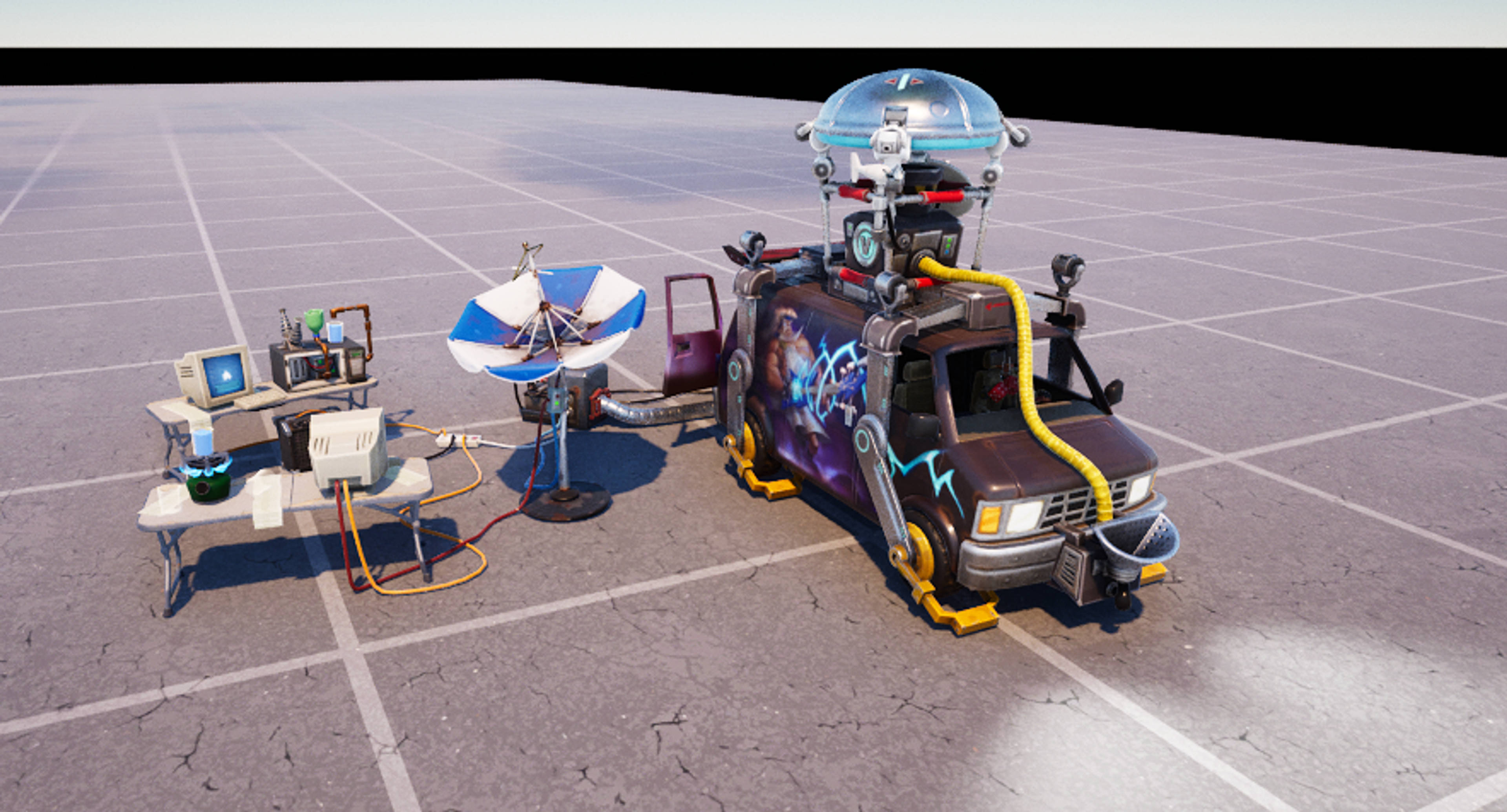 Fortnite Save The World Lars' Van / Ride The Lightning Mission Prop