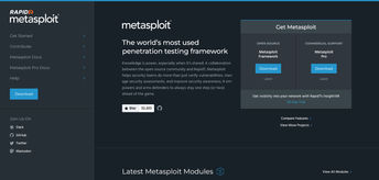 screenshot of metasploit