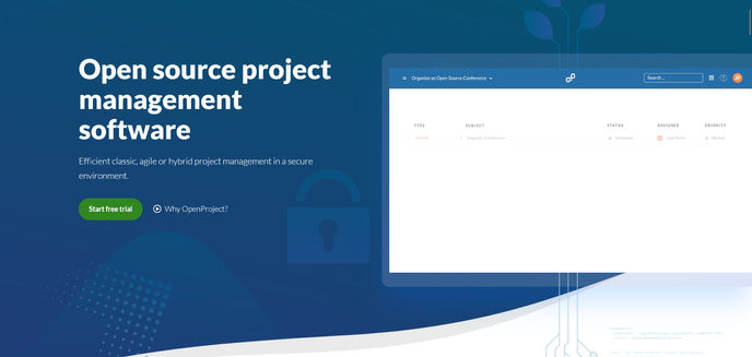 screenshot of openproject