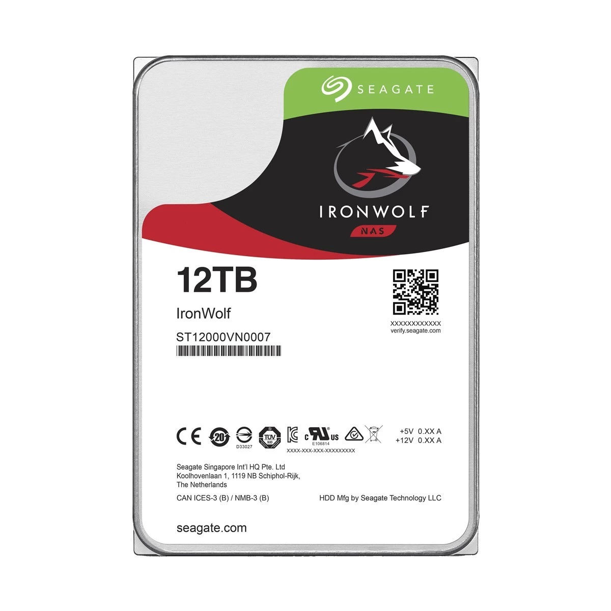Seagate IronWolf 12TB NAS HDD 約284時間 Seagate IronWolf 12TB NAS HDD | 3.5