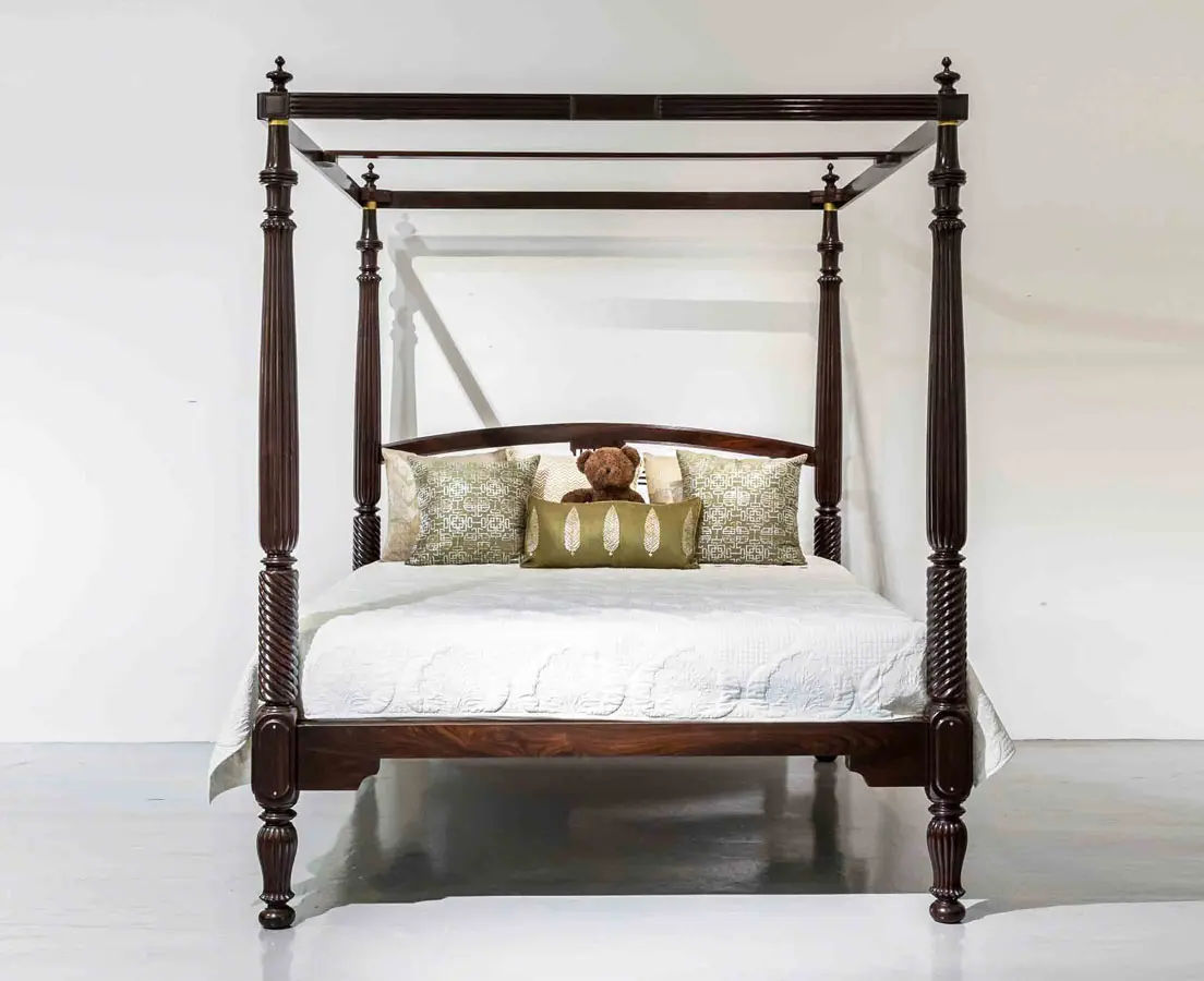 British Colonial Rosewood Four Poster Bed The Past Perfect
