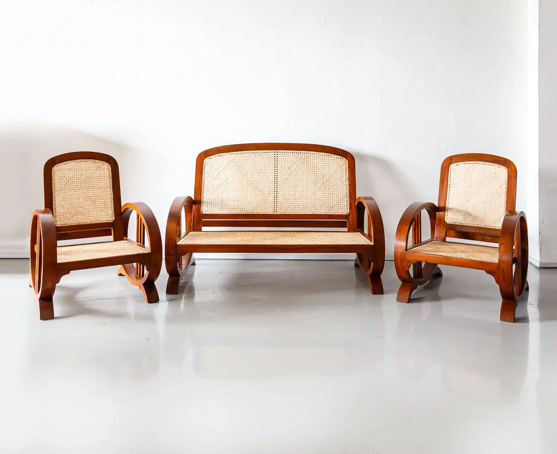 Art Deco Teakwood Sofa Set The Past