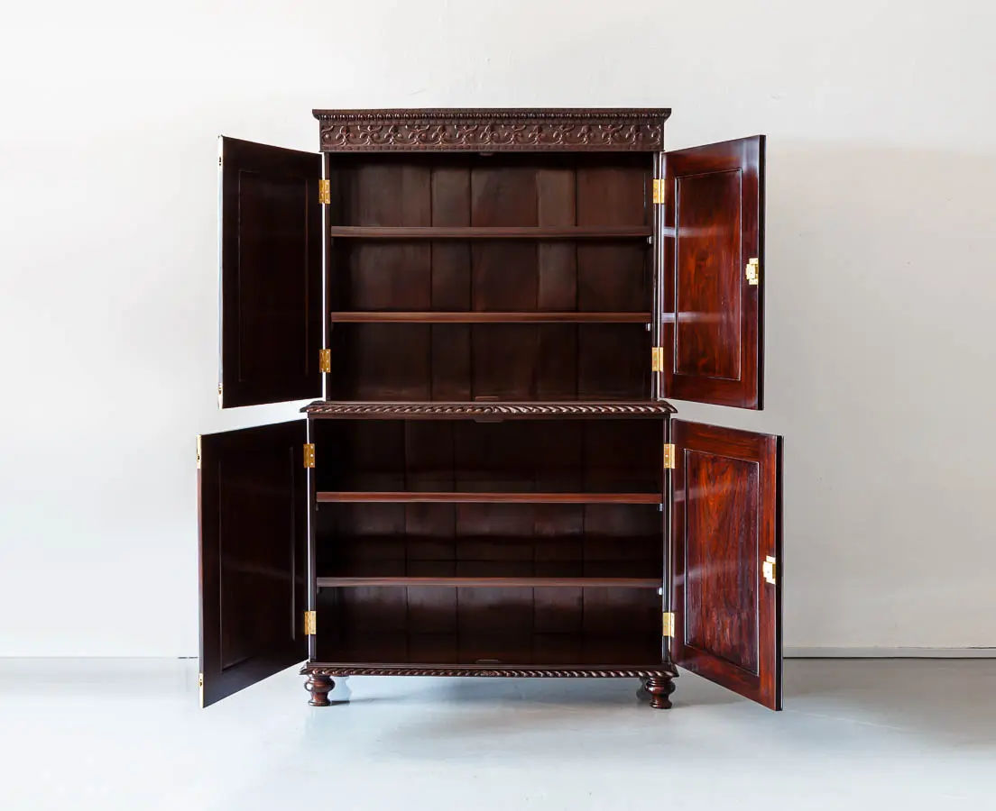 Antique British Colonial 4 Sunburst Cupboard The Past Perfect Collection