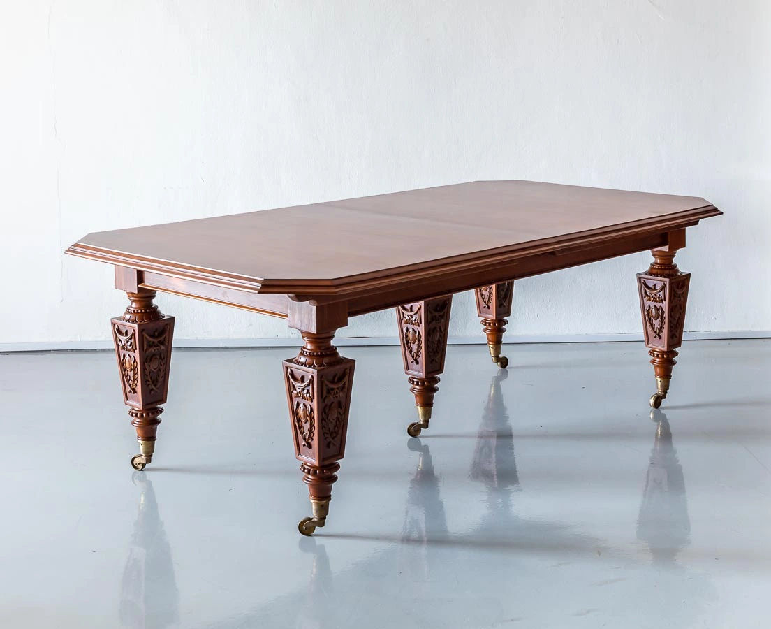 British Colonial Teakwood Extending Dining Table