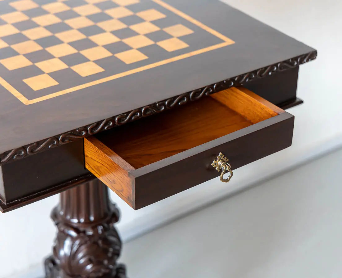 Antique British Colonial Chess Table The Past Perfect Collection