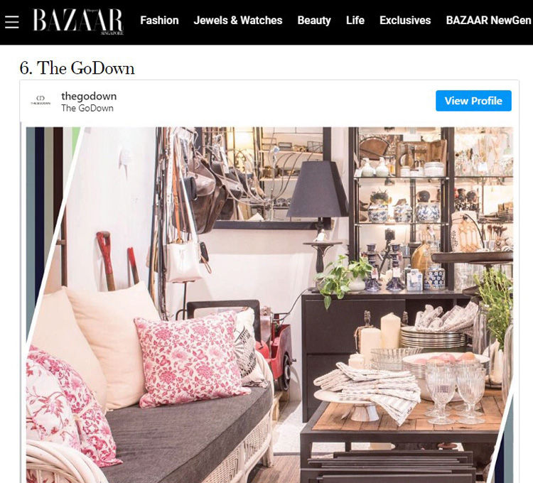 The GoDown - Harper's BAZAAR - Best Places to Find Unique Furniture - Singapore