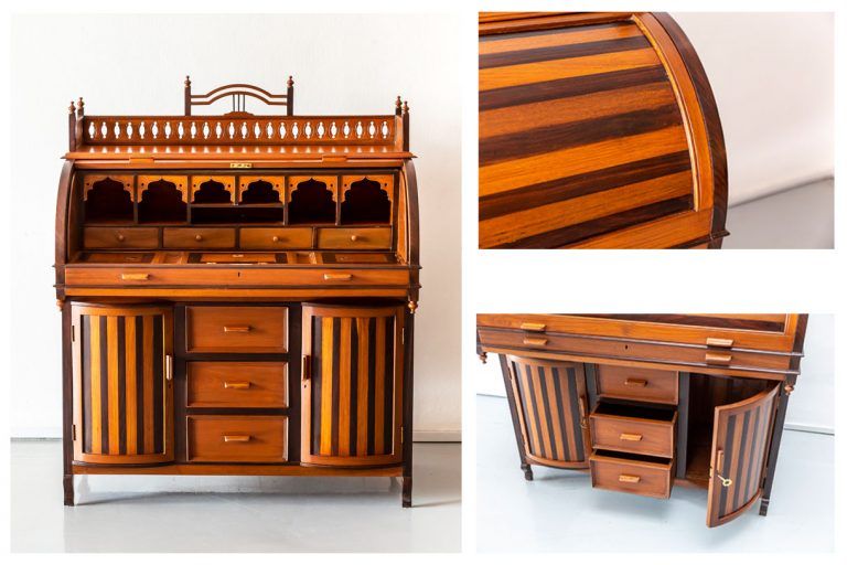 Art Deco Furniture - Cylinder Desk - The Past Perfect Collection - Singapore