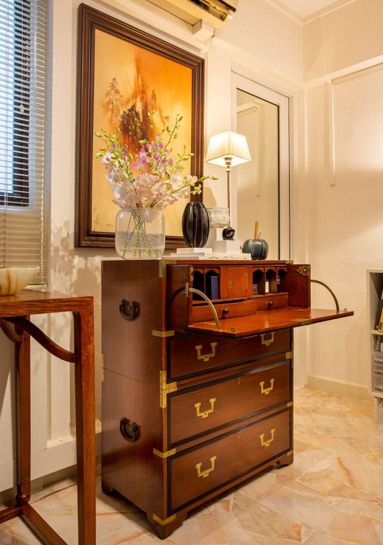 Campaign Secretaire Chest of Drawers-The Past Perfect Collection -Singapore.