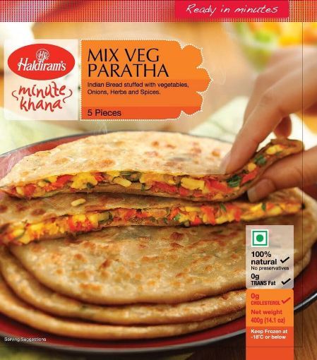 Picture of HALDIRAM MIX VEG PARATHA 14OZ/400G