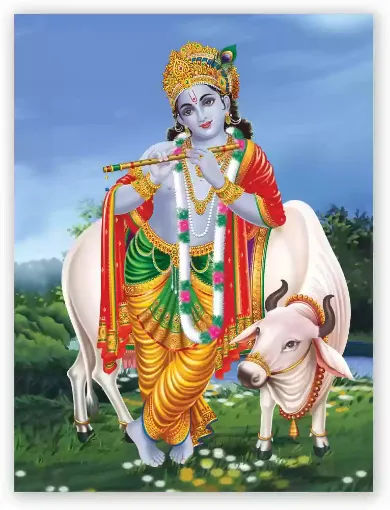 Picture of KRISHNA WITH COW