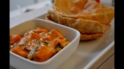 Picture of Poori with Paneer Tikka Masala