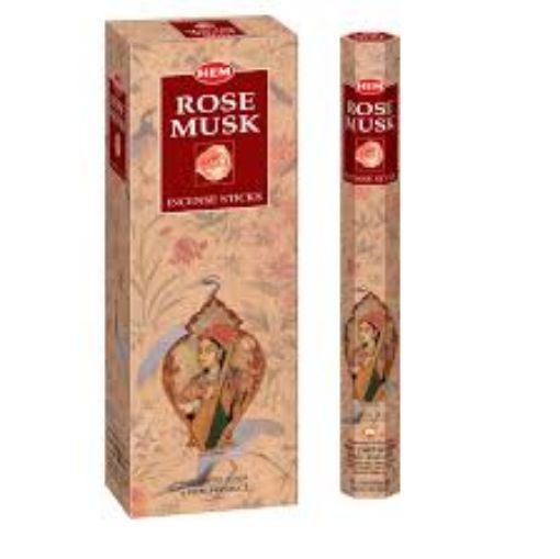 Picture of HEM ROSE MUSK INCENSE 6PK