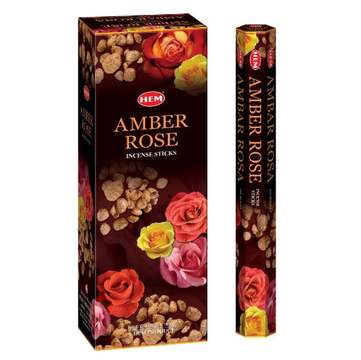 Picture of HEM AMBER ROSE INCENCE STICKS 6PK