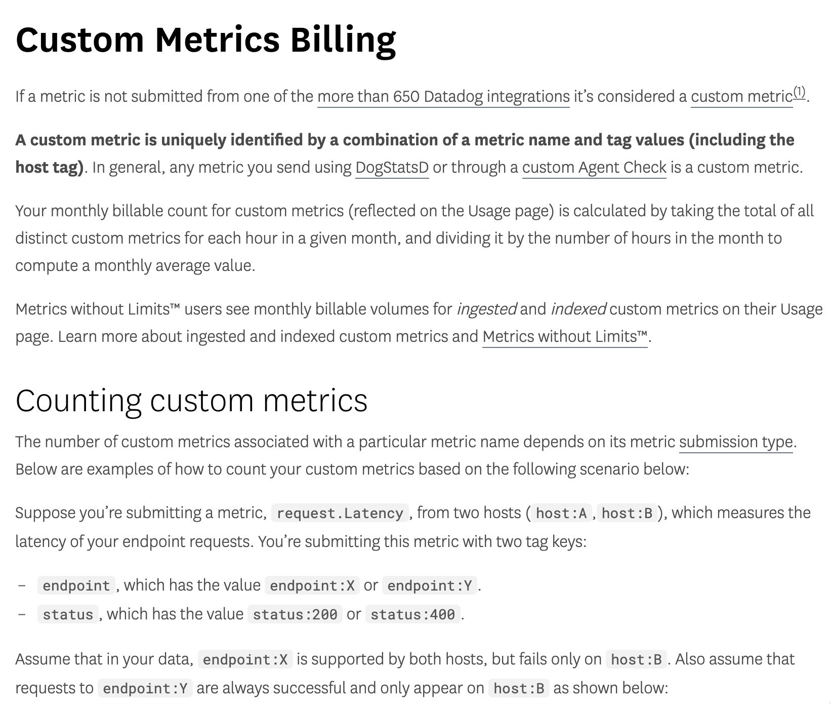 datadog custom metrics