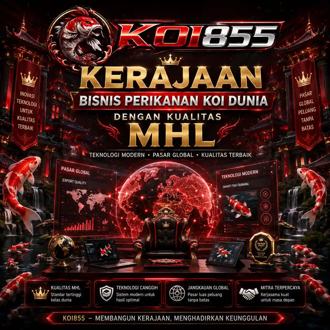 KOI855 : Kerajaan Bisnis Perikanan Koi Dunia Dengan Kualitas Mhl