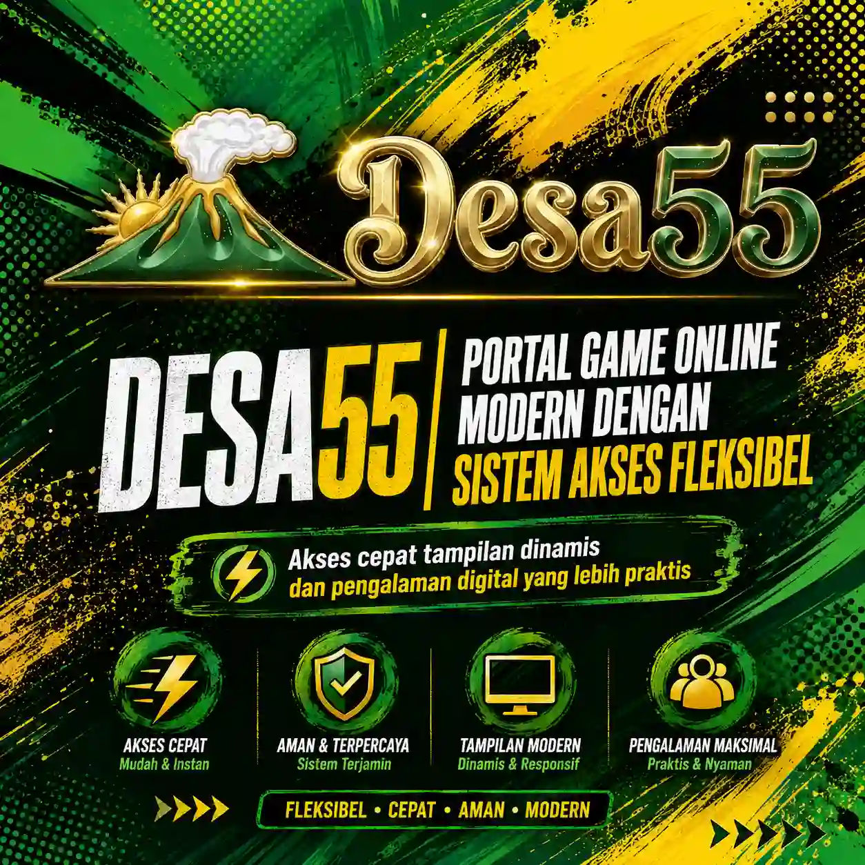 Thumbnail 1 of 3, Poster, DESA55 | Portal Game Online Modern Dengan Sistem Akses Fleksibel designed and sold by DESA55.