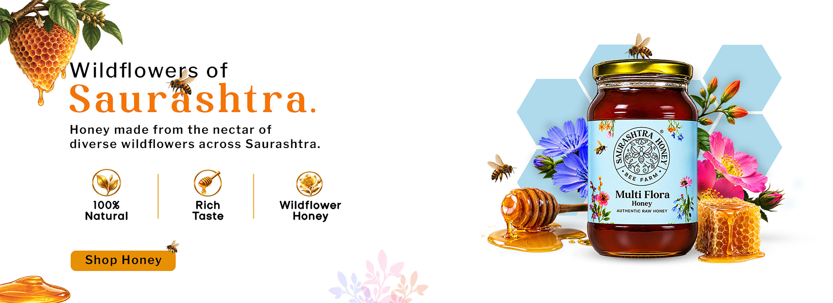 Wildflower Honey from Saurashtra, Gujarat | Saurashtra Honey