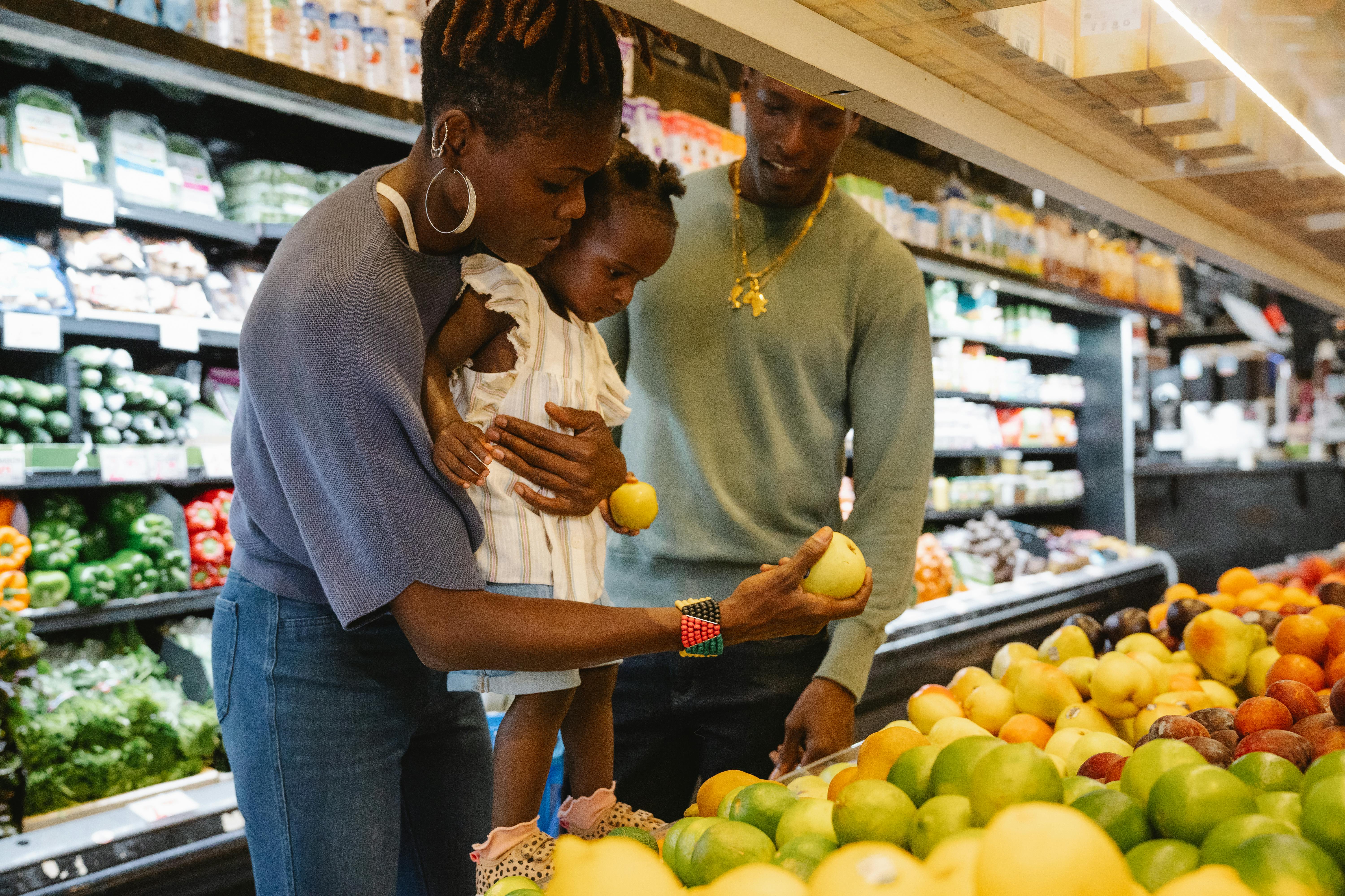 photo of two women enjoying fresh grocery products