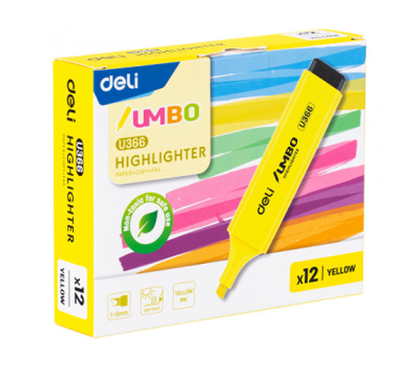 ტექსტ მარკერი EU366-YL YELLOW ,DELI	