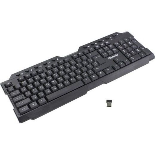 Defender #1 უკაბელო კლავიატურა Element HB-195 Ru, Wireless, multimedia Black