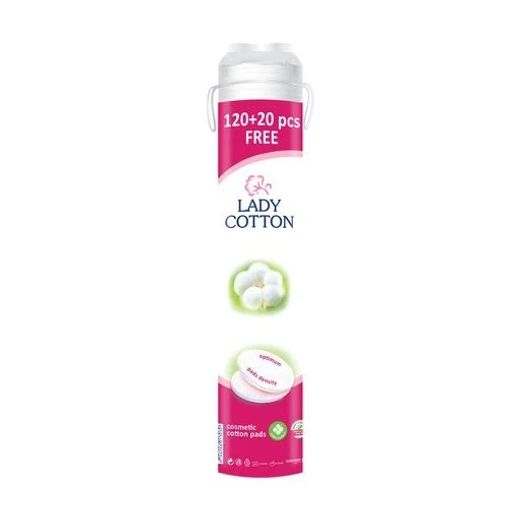 LADY COTTON ბამბის კოსმეტიკური ბალიში 120+30ც 