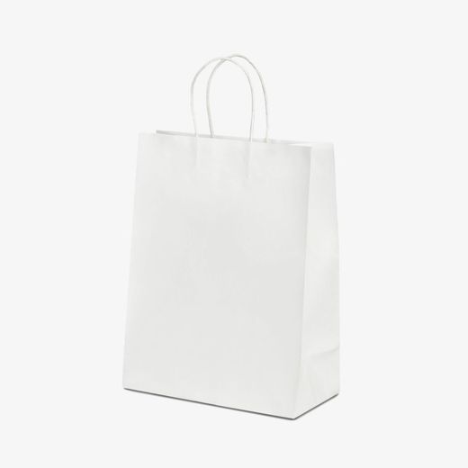 მუყაოს ჩანთა სახელურით 20×10×27 სმ  თეთრი