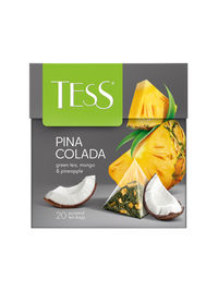 Tess - მწვანე ჩაი მანგოთი და ანანასით Pina Colada პირამიდებში 20ც