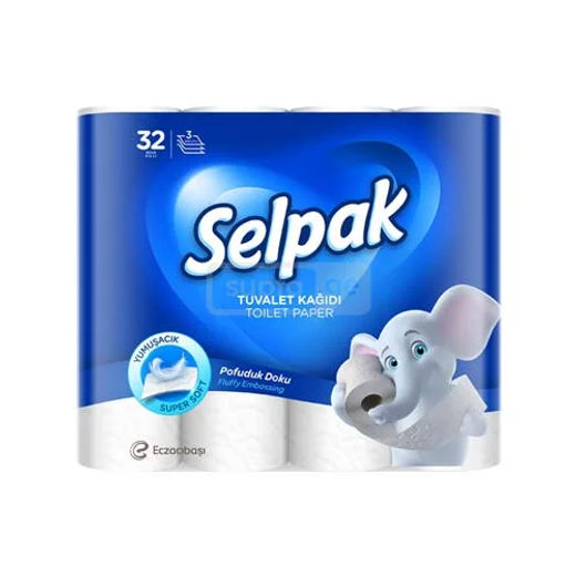 Selpak სელპაკი ტუალეტის ქაღალდი 3 ფენა, 32ც